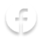 logo Facebook blanc avec ombre portée sur fond transparent