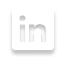 logo Linkedln blanc avec ombre portée sur fond transparent